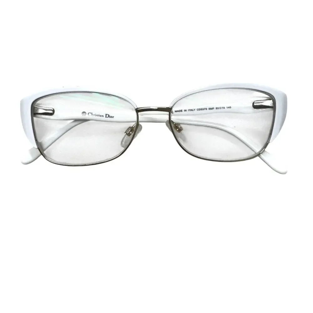 Christian Dior White & Gold Frame Womens Glasses Perception Made in Italy